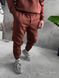 Мужской oversize костюм на флисе в коричневом цвете pgt12n фото 4