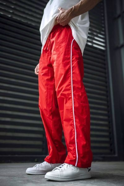 Мужские oversize спортивные брюки в красном цвете 1000896000008 фото