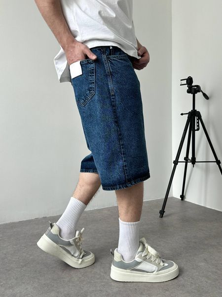 Мужские джинсовые шорты Baggy в синем цвете sh00809k-28 фото