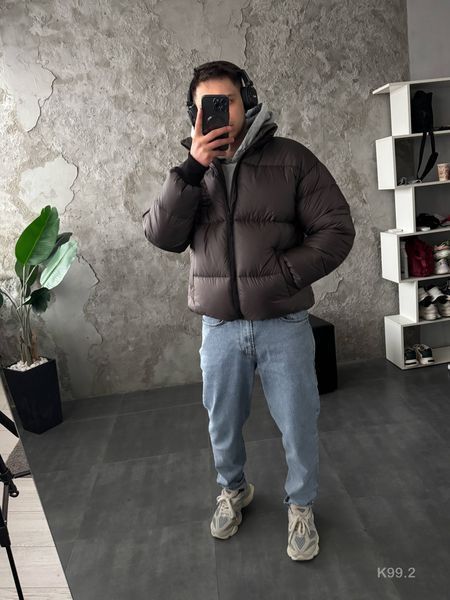 Мужская oversize куртка в графитовом цвете k99.2 фото