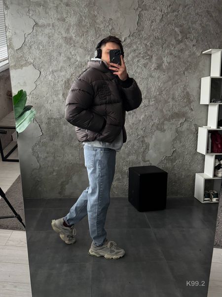 Мужская oversize куртка в графитовом цвете k99.2 фото