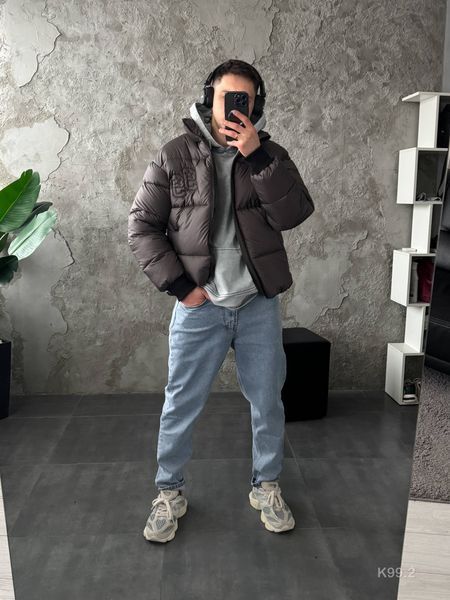 Мужская oversize куртка в графитовом цвете k99.2 фото