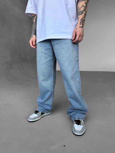 Мужские широкие джинсы Baggy в голубом цвете df2254-20 фото