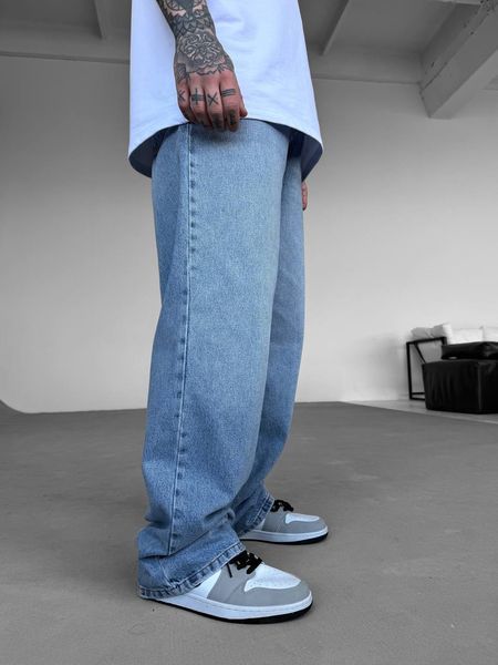 Мужские широкие джинсы Baggy в голубом цвете df2254-20 фото