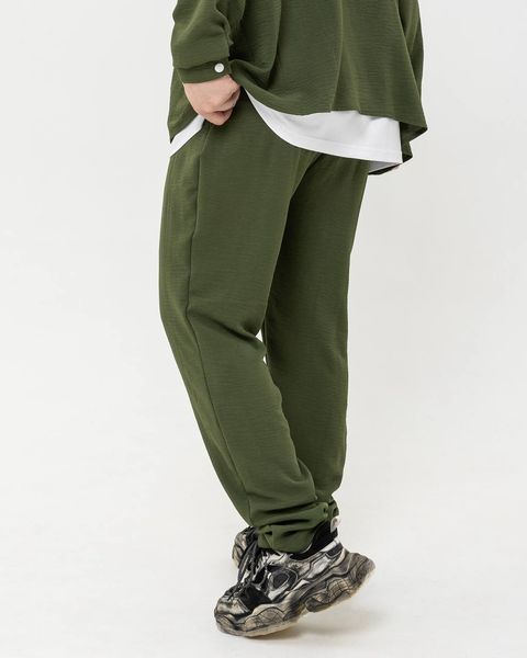 Мужские oversize брюки в зеленом цвете krr2 фото