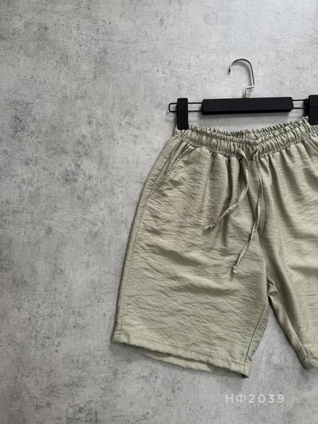 Мужские льняные шорты в цвете хаки нф2039khaki фото