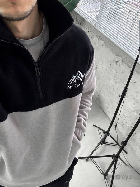 Мужской флисовый спортивный костюм в сером цвете grey3 фото