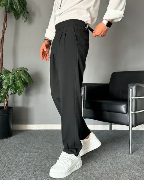 Мужские брюки Baggy в черном цвете br6-S фото