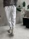 Мужские oversize джоггеры на флисе в белом цвете fstn5 фото 4
