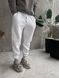 Мужские oversize джоггеры на флисе в белом цвете fstn5 фото 2