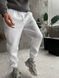 Мужские oversize джоггеры на флисе в белом цвете fstn5 фото 5