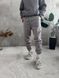 Мужские oversize флисовые джоггеры в сером цвете pk5 фото 6