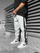 Мужские oversize спортивные брюки на флисе в белом цвете jr-bz101wht-fl фото 1