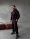 Мужской oversize спортивный костюм худи+брюки в коричневом цвете kos47 фото 2