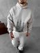 Мужской oversize спортивный костюм с принтом в сером цвете kos32 фото 1