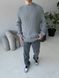 Мужской oversize свитер в сером цвете mr104 фото 5