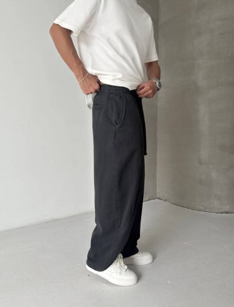 Мужские котоновые брюки Baggy в цвете графит ch6390/1-S фото