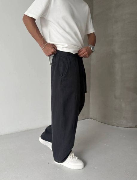 Мужские котоновые брюки Baggy в цвете графит ch6390/1-S фото