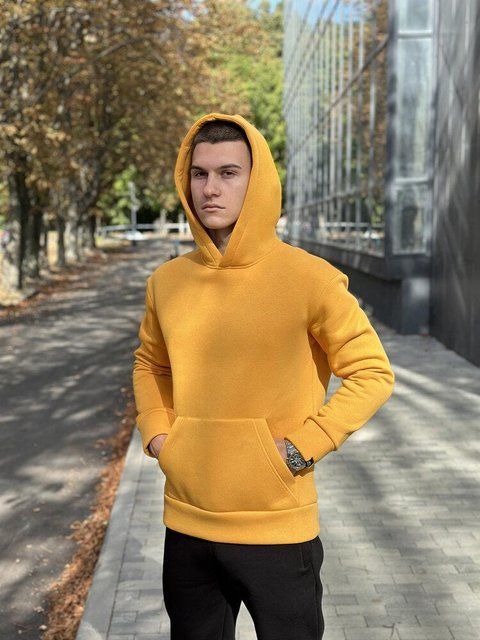 Мужское худи в желтом цвете blhu2557ye фото