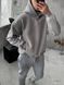 Чоловіче oversize худі зі стразами у сірому кольорі straz3 фото 1