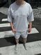 Чоловічий oversize костюм футболка + шорти у світло-сірому кольорі нф1852 фото 1