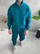 Мужской oversize костюм на флисе в зеленом цвете pgt14n фото 1