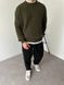 Мужской вязаный oversize свитер в цвете хаки la156 фото 6