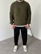 Мужской вязаный oversize свитер в цвете хаки la156 фото 5