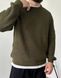 Мужской вязаный oversize свитер в цвете хаки la156 фото 2