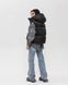 Жіноча oversize жилетка з капюшоном у чорному кольорі zh2 фото 5