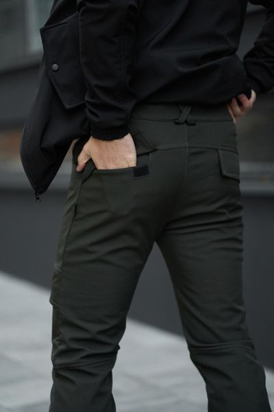 Мужские утепленные брюки Softshell в цвете хаки 1589543853 фото
