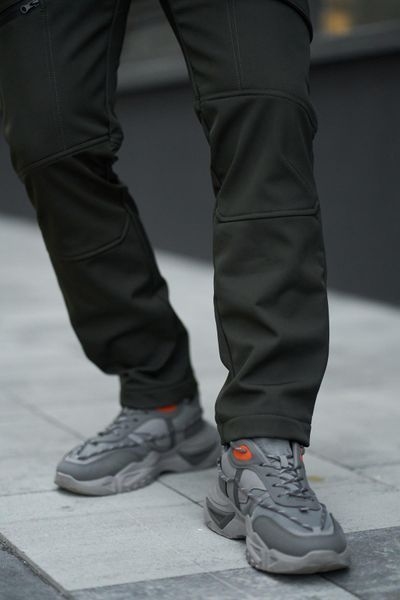 Мужские утепленные брюки Softshell в цвете хаки 1589543853 фото