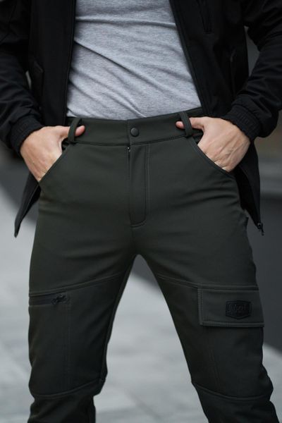 Мужские утепленные брюки Softshell в цвете хаки 1589543853 фото