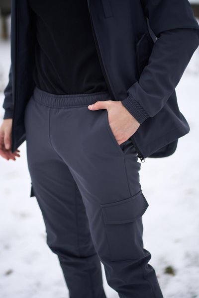 Мужские утепленные брюки Softshell в сером цвете 1608561314 фото