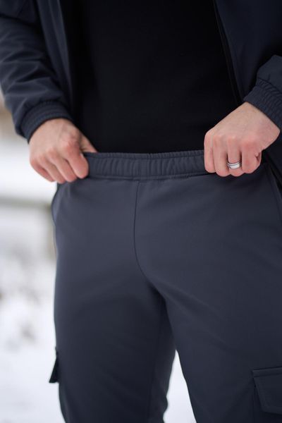 Мужские утепленные брюки Softshell в сером цвете 1608561314 фото