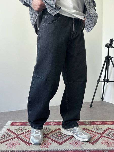 Мужские объемные джинсы Baggy в темно-сером цвете bj2952v-28 фото