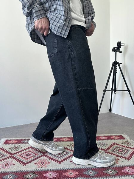Мужские объемные джинсы Baggy в темно-сером цвете bj2952v-28 фото