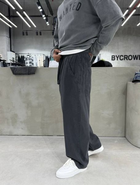 Чоловічі оверсайз штани Baggy у графітовому кольорі ch6517/1p-S фото