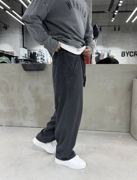 Чоловічі оверсайз штани Baggy у графітовому кольорі ch6517/1p-S фото