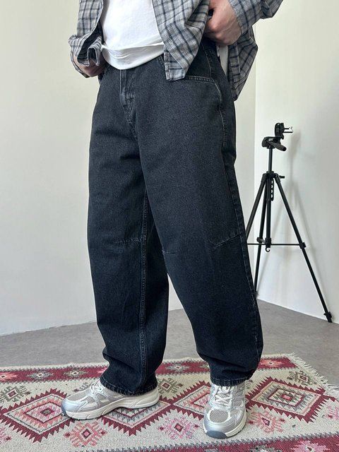Мужские объемные джинсы Baggy в темно-сером цвете bj2952v-28 фото