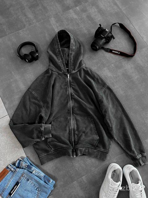 Мужская oversize кофта в темно-сером цвете tzbl2 фото